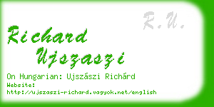 richard ujszaszi business card
