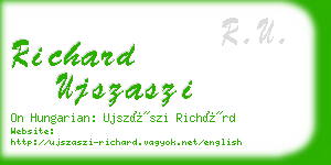 richard ujszaszi business card